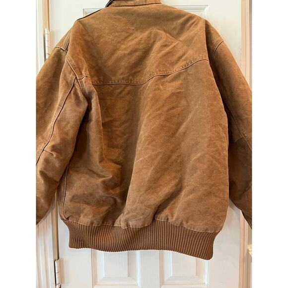 VTG Carhartt J14 BRN Santa Fe Western Work Barn Coat Jacket Men Large Canvas - Picture 3 of 13